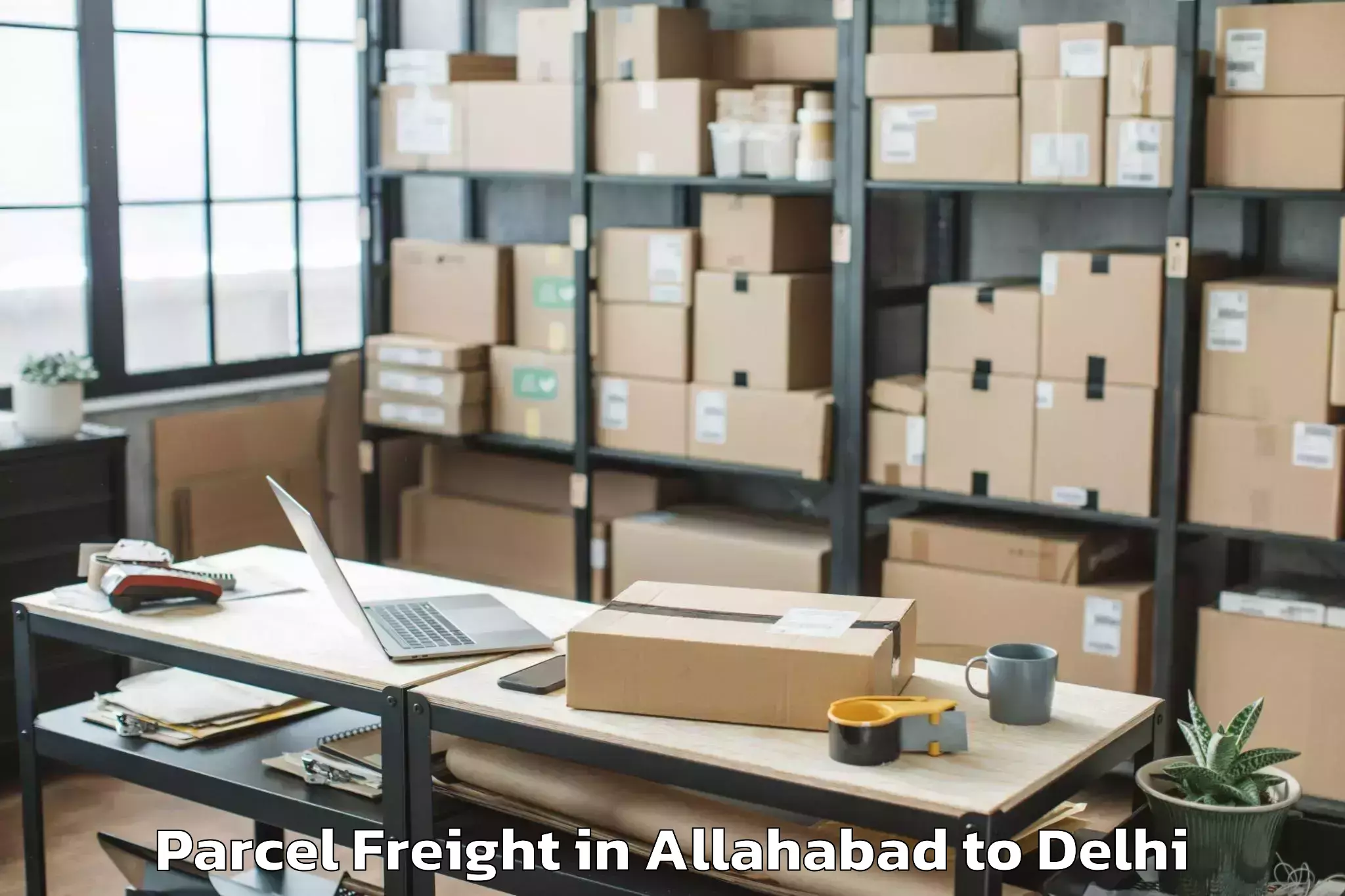 Easy Allahabad to Saraswati Vihar Parcel Freight Booking